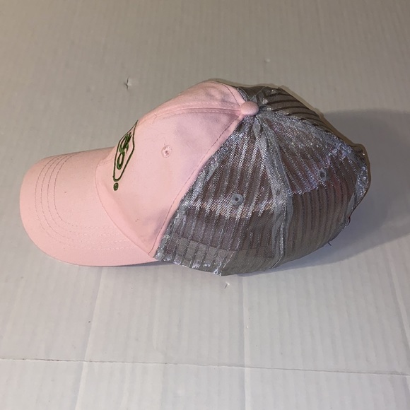 DuPont Pioneer Seeds Velcro Back Pink And Silver Trucker Cap Hat - Picture 4 of 6
